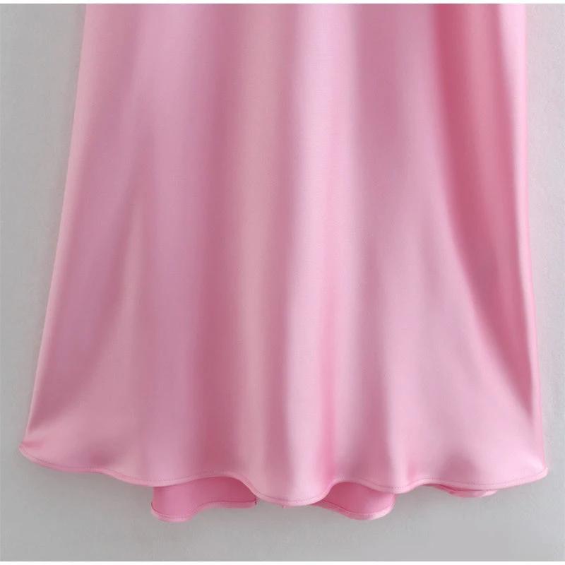 Vestido Largo de Camisón de Satén Elegante para Mujeres