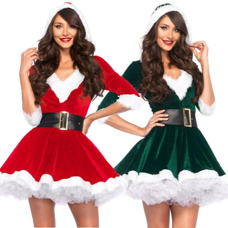 Vestido de Navidad para Mujer - Disfraz de Sudadera de Santa Claus