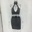 Conjunto de vestido de dos piezas con diamantes para mujeres