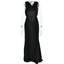 Elegante vestido largo de noche con cordones para mujer