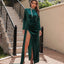 Vestido de Noche de Cuello Alto de Terciopelo Coreano para Mujeres