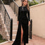 Vestido de Noche de Cuello Alto de Terciopelo Coreano para Mujeres