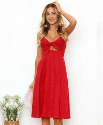 Robe d'été sans manches et dos nu pour femmes élégante