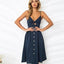 Robe d'été sans manches et dos nu pour femmes élégante
