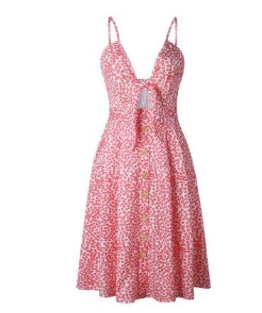 Robe d'été sans manches et dos nu pour femmes élégante