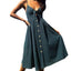 Robe d'été sans manches et dos nu pour femmes élégante