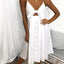 Robe d'été sans manches et dos nu pour femmes élégante