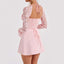 Y2K Lace Long Sleeve Dress with Corset Back