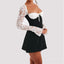 Y2K Lace Long Sleeve Dress with Corset Back