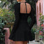 Y2K Lace Long Sleeve Dress with Corset Back