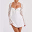 Y2K Lace Long Sleeve Dress with Corset Back