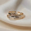 Bague Empilable Texturée en Or 14 Carats Rempli