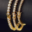 Bracelet de tennis en zircon plaqué or 18K
