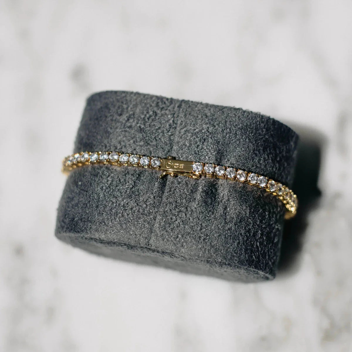 Bracelet de tennis en zircon plaqué or 18K