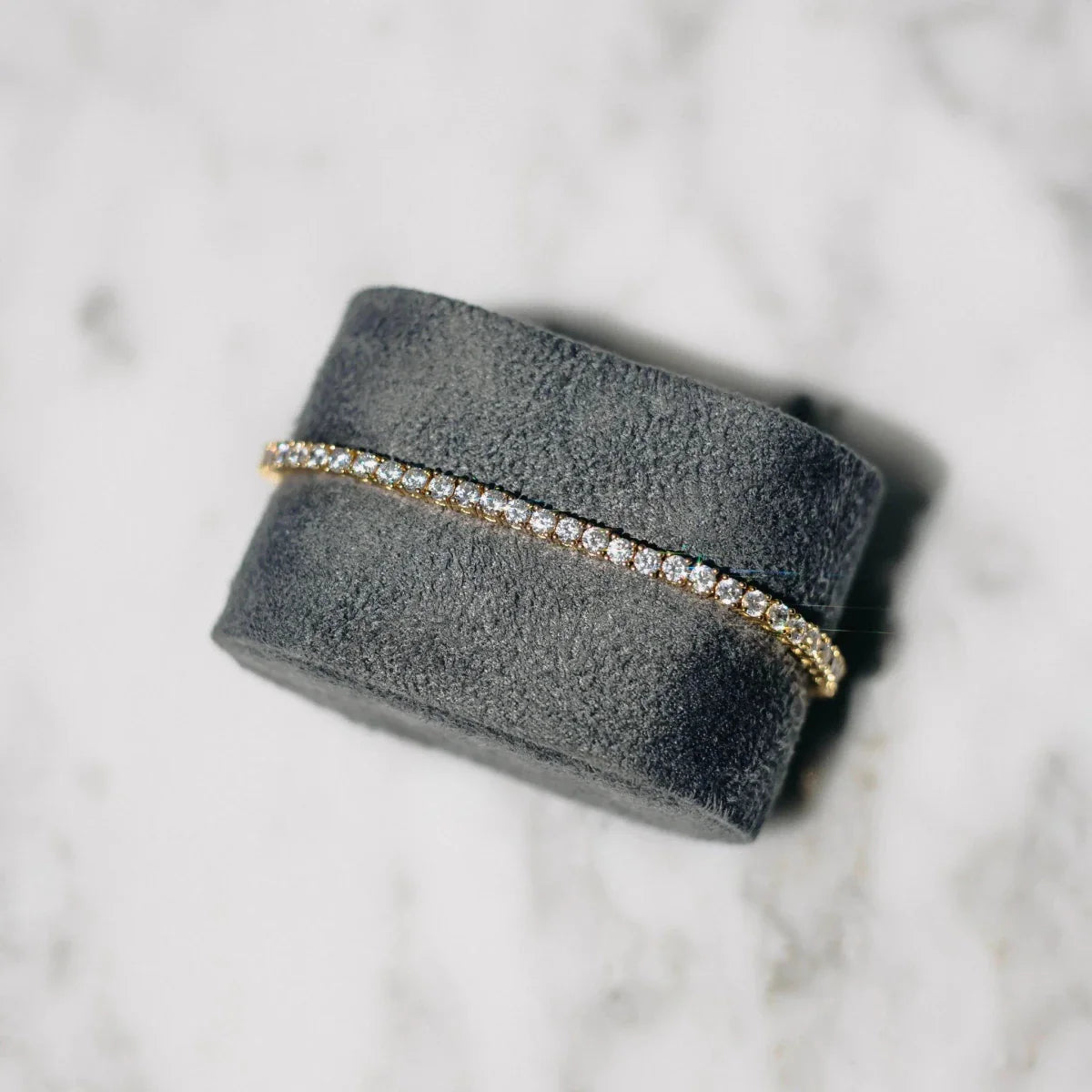 Bracelet de tennis en zircon plaqué or 18K