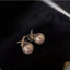 Boucles d'oreilles Élégance Perle Dorée 18K