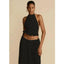 2-Piece Chic Halter Dress Suit Set