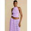 2-Piece Chic Halter Dress Suit Set