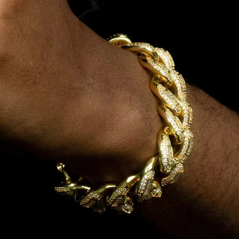 Pulsera Cubana de Oro de Lujo de 20 mm