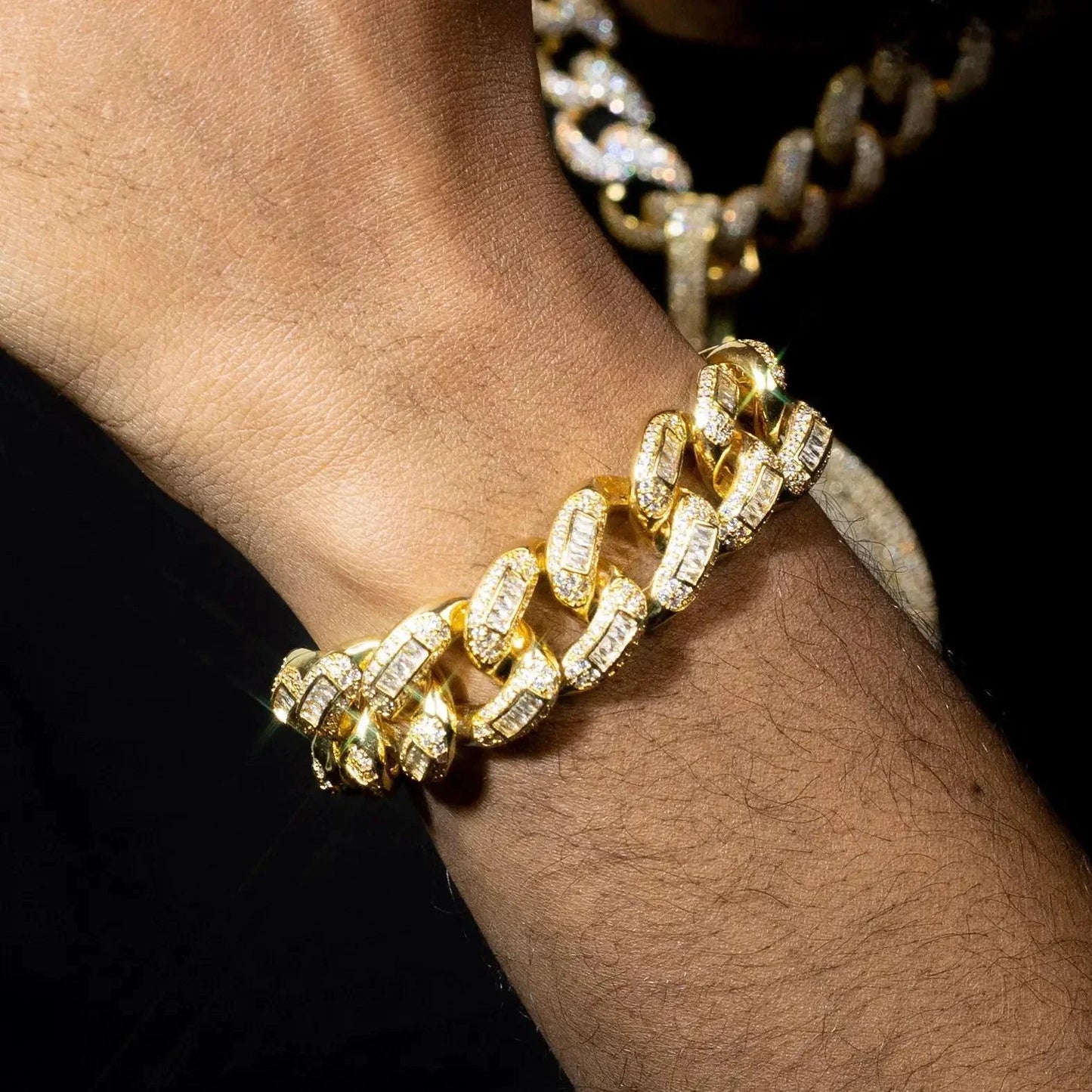 Pulsera Cubana de Oro de Lujo de 20 mm