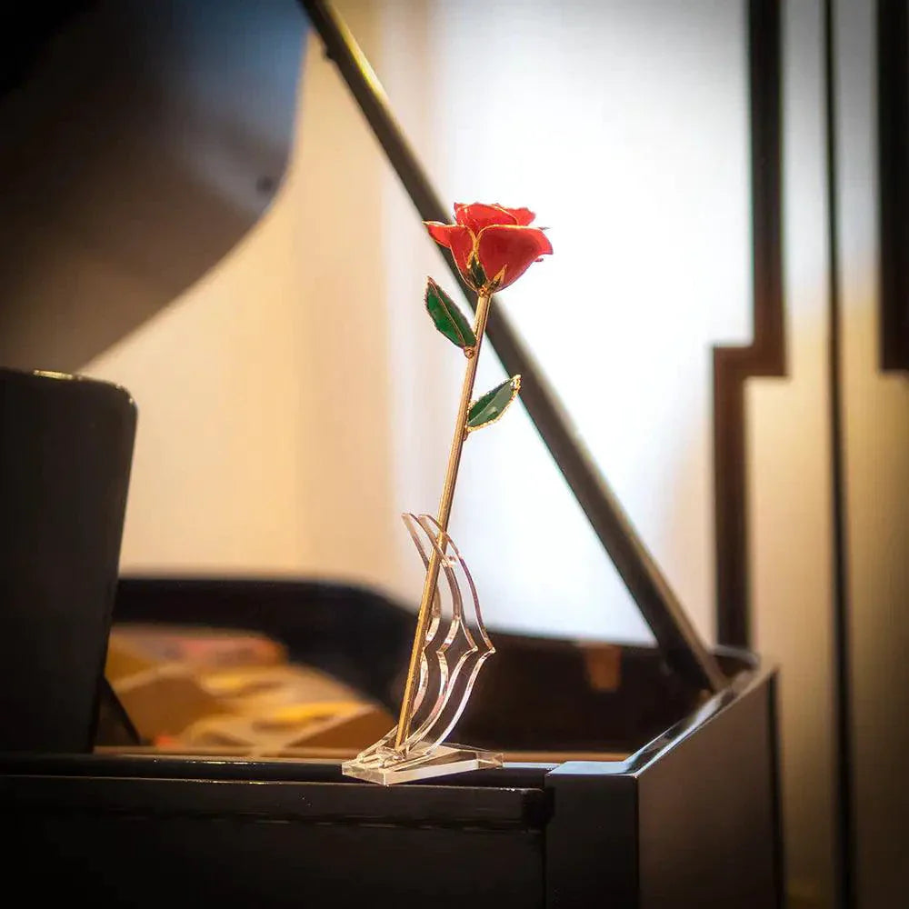 Rose Cadeau Exquise Plaquée Or 24K