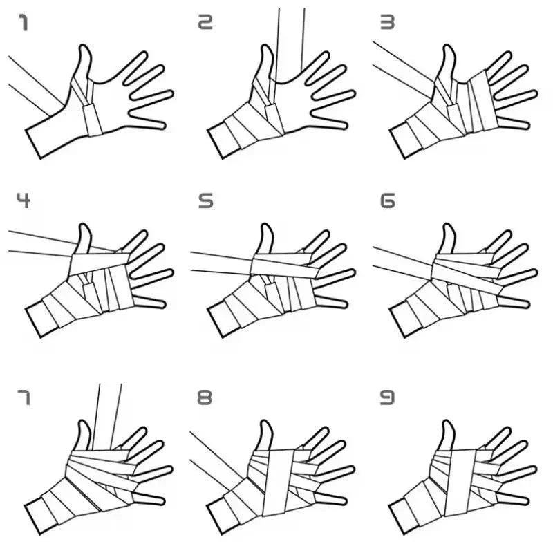 2PCS Cotton Boxing Training Bandages - Versatile Hand Wraps