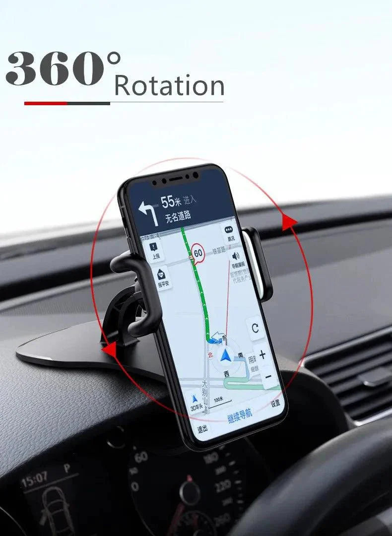 Support de téléphone de voiture rotatif à 360° - Support de tableau de bord universel