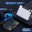 Funda transparente con teclado giratorio de 360° para iPad