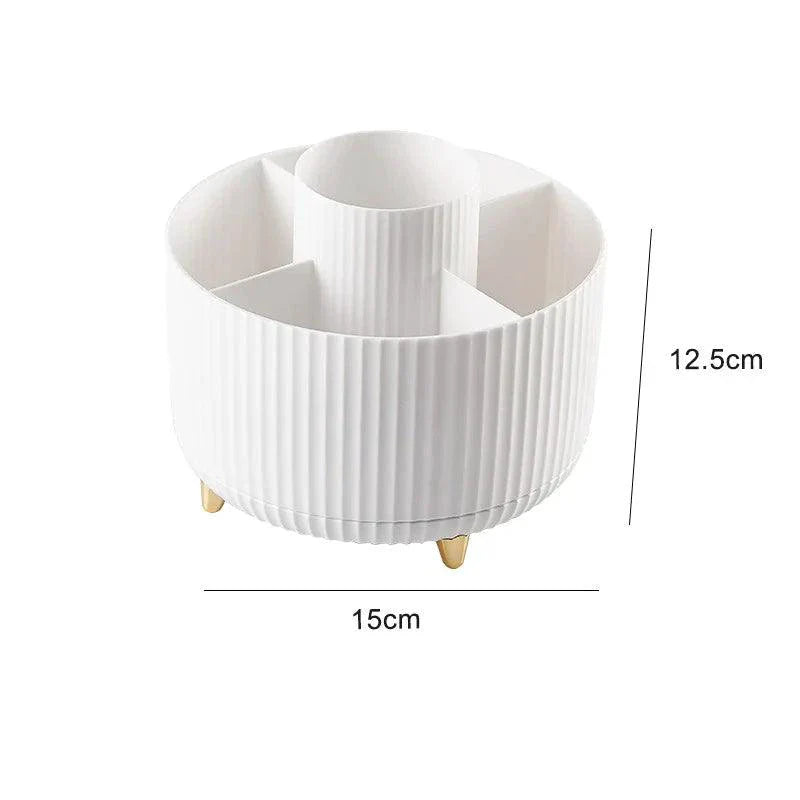 Soporte de Brochas de Maquillaje Giratorio 360° para Belleza Organizada
