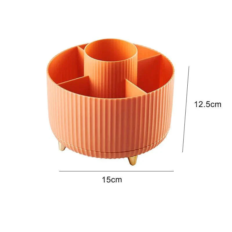 Soporte de Brochas de Maquillaje Giratorio 360° para Belleza Organizada