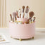 Soporte de Brochas de Maquillaje Giratorio 360° para Belleza Organizada