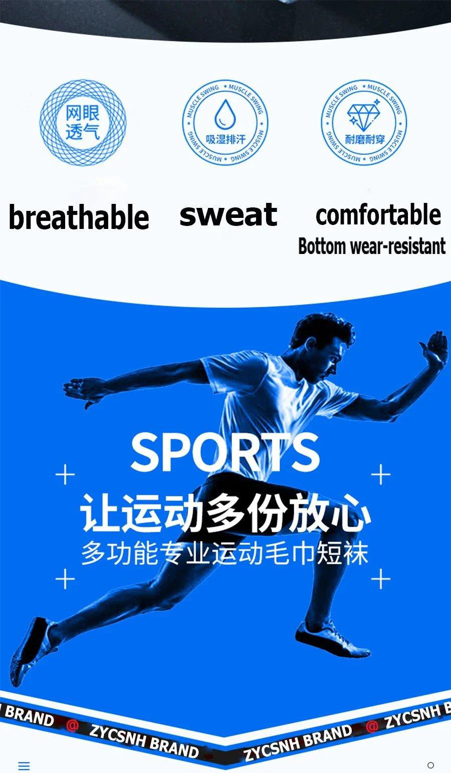 3 Pair Professional Fitness Sports Socks - Non-Slip & Quick-Drying