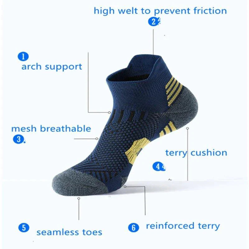 3 Pair Professional Fitness Sports Socks - Non-Slip & Quick-Drying