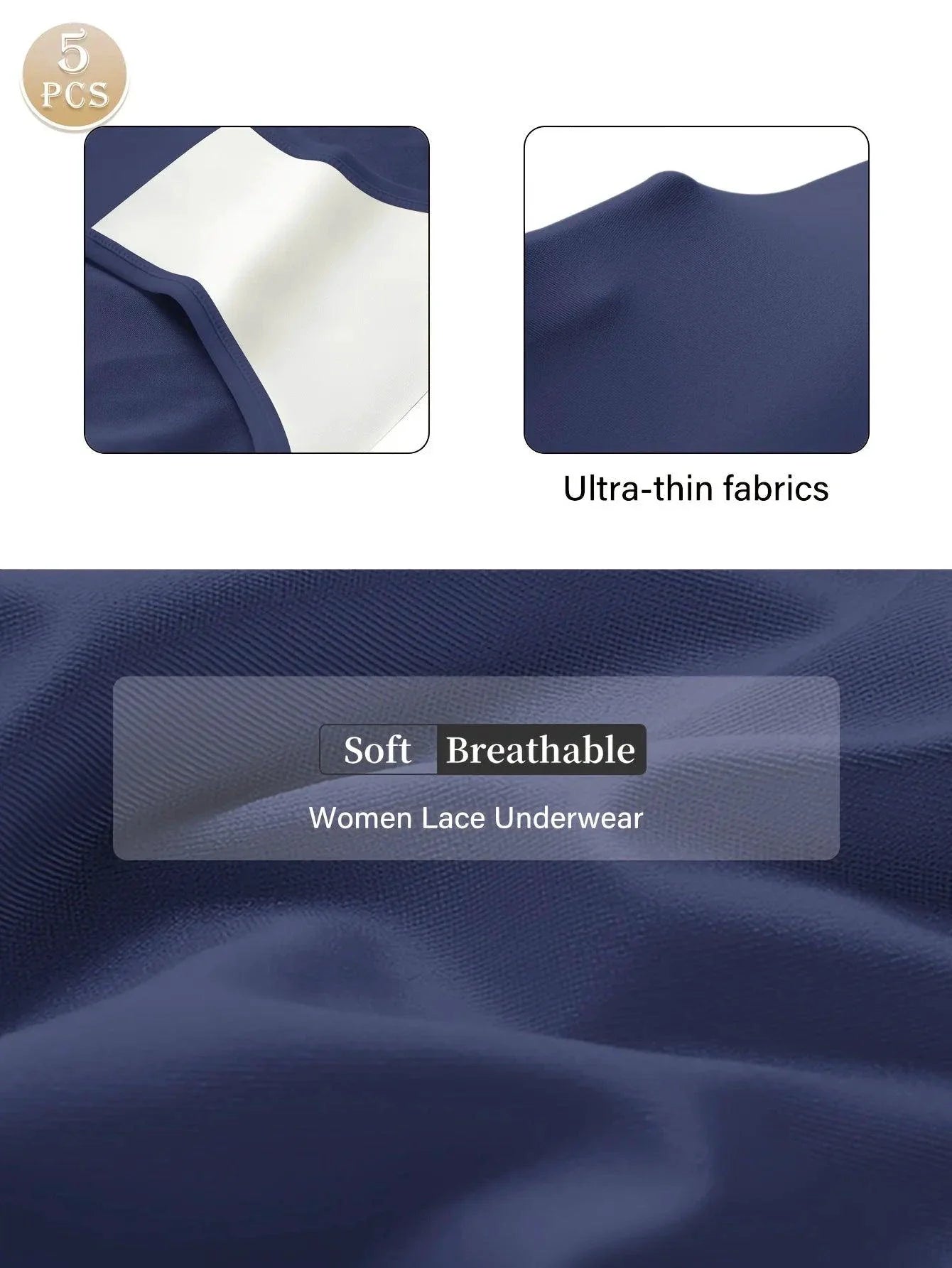 Culottes taille haute en soie glacée avec contrôle du ventre - 5 pièces