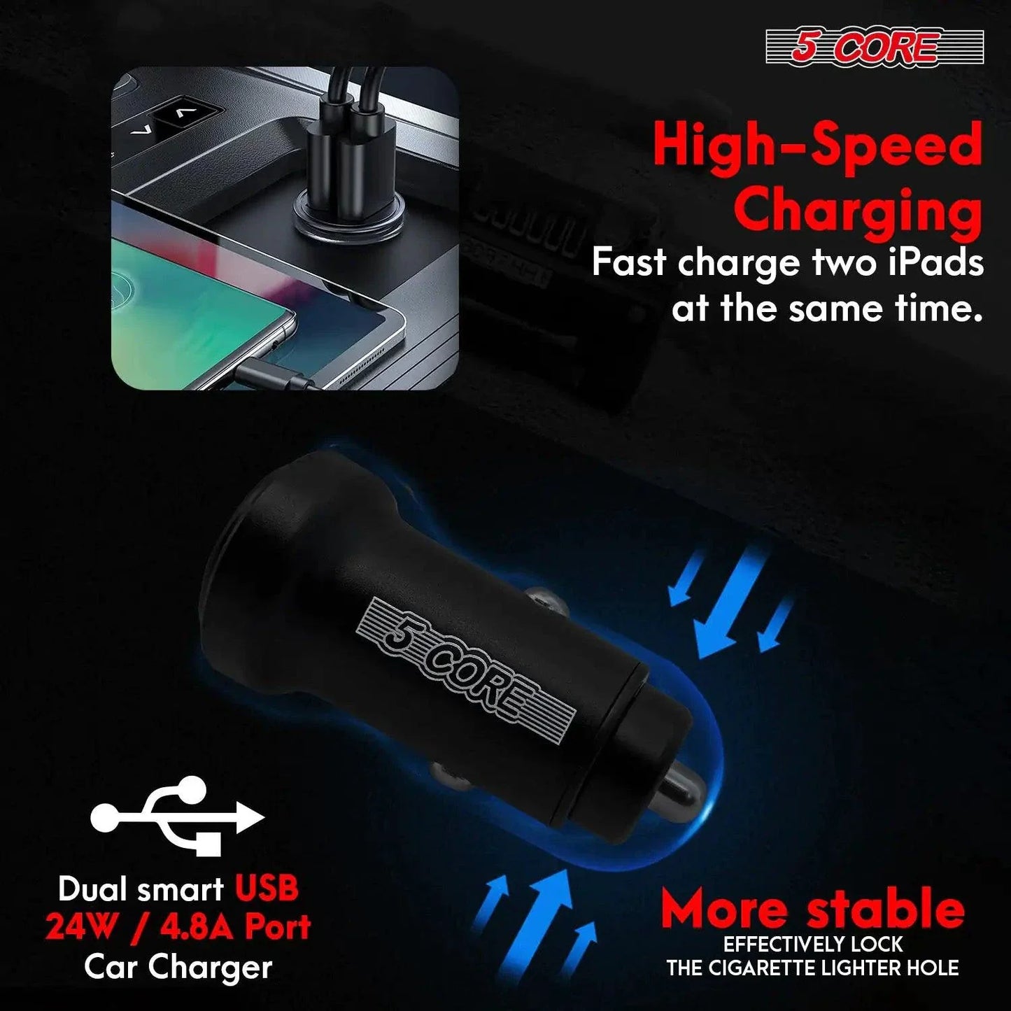 Adaptateur USB-C pour voiture 5Core SpeedCharge