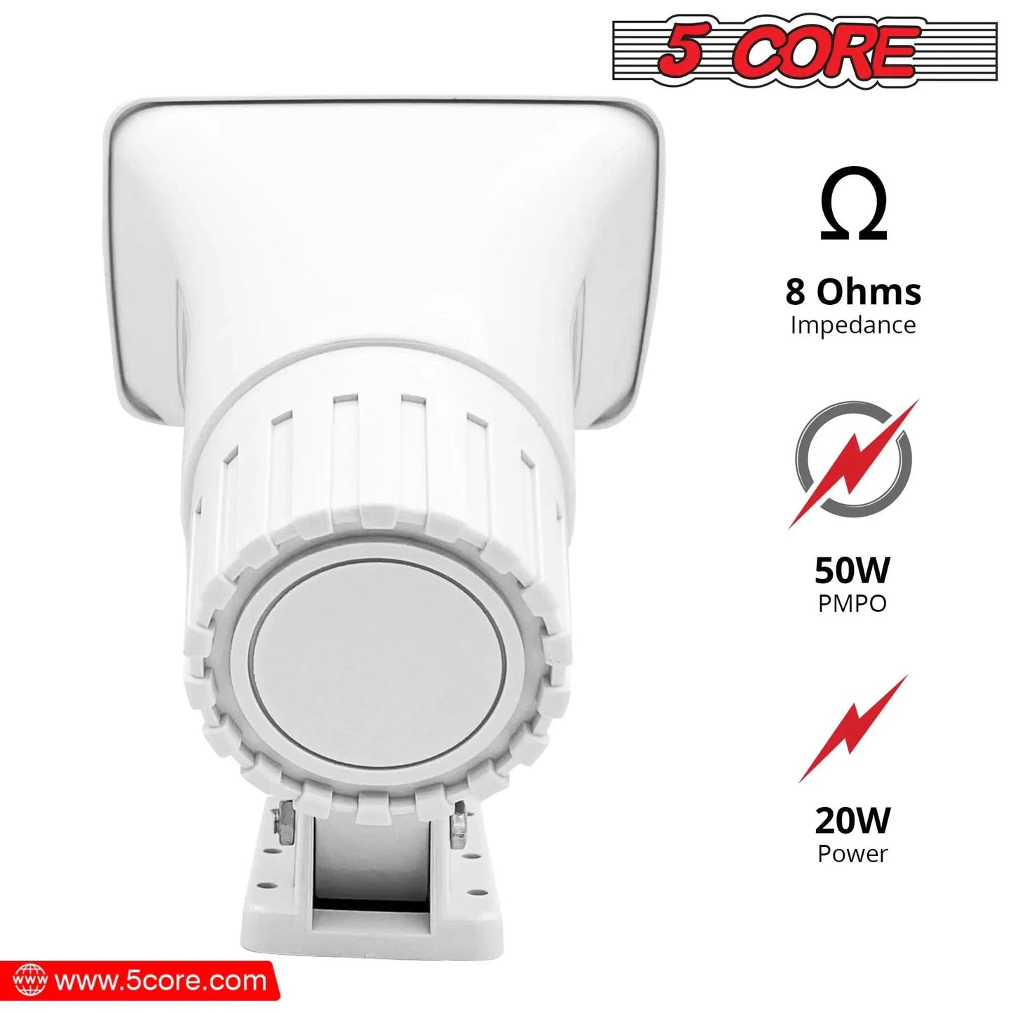 Altavoz de bocina PA universal 5Core 50W 6x4