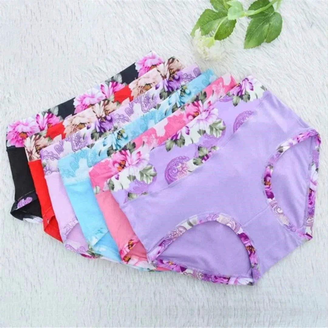 Pack de 5 Bragas de Algodón Impresas para Mujeres