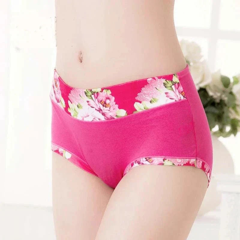 Pack de 5 Bragas de Algodón Impresas para Mujeres