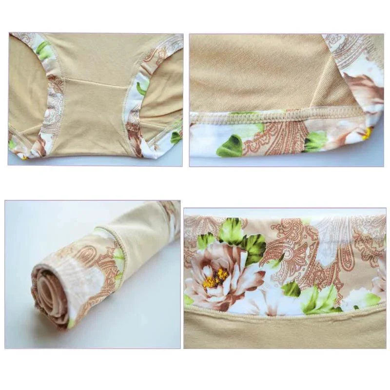 Pack de 5 Bragas de Algodón Impresas para Mujeres