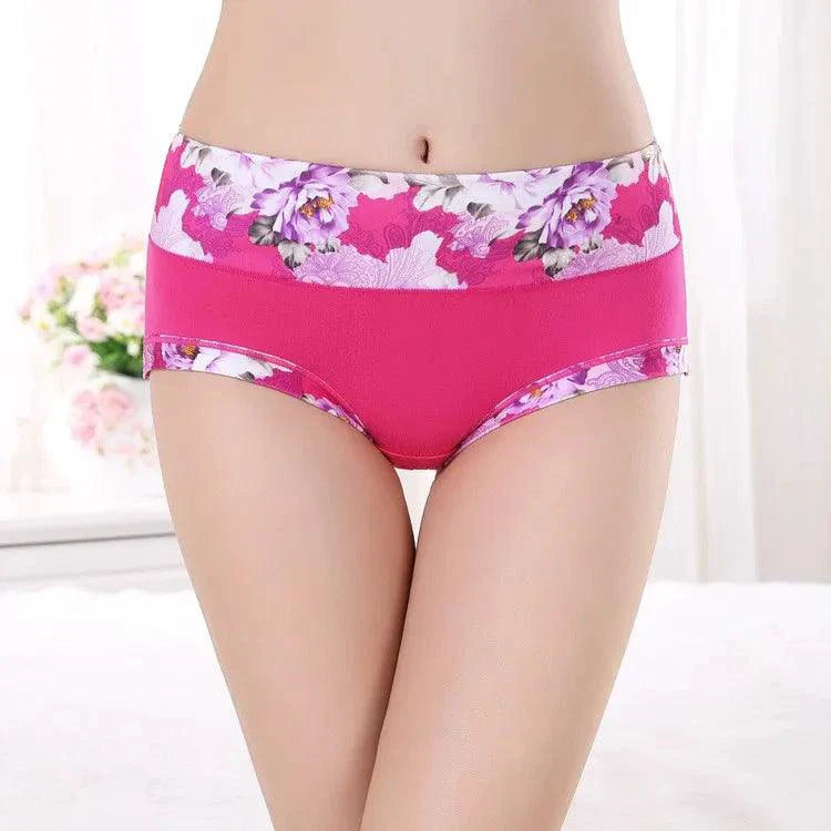 Pack de 5 Bragas de Algodón Impresas para Mujeres