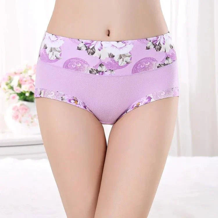Pack de 5 Bragas de Algodón Impresas para Mujeres