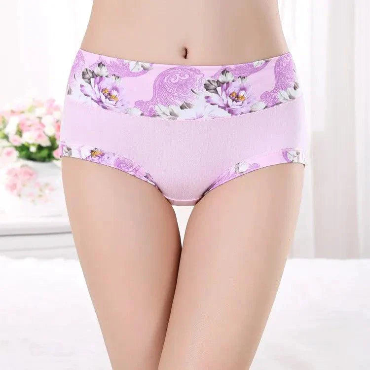 Pack de 5 Bragas de Algodón Impresas para Mujeres