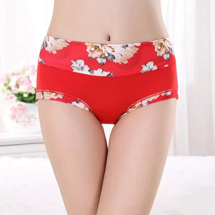 Pack de 5 Bragas de Algodón Impresas para Mujeres