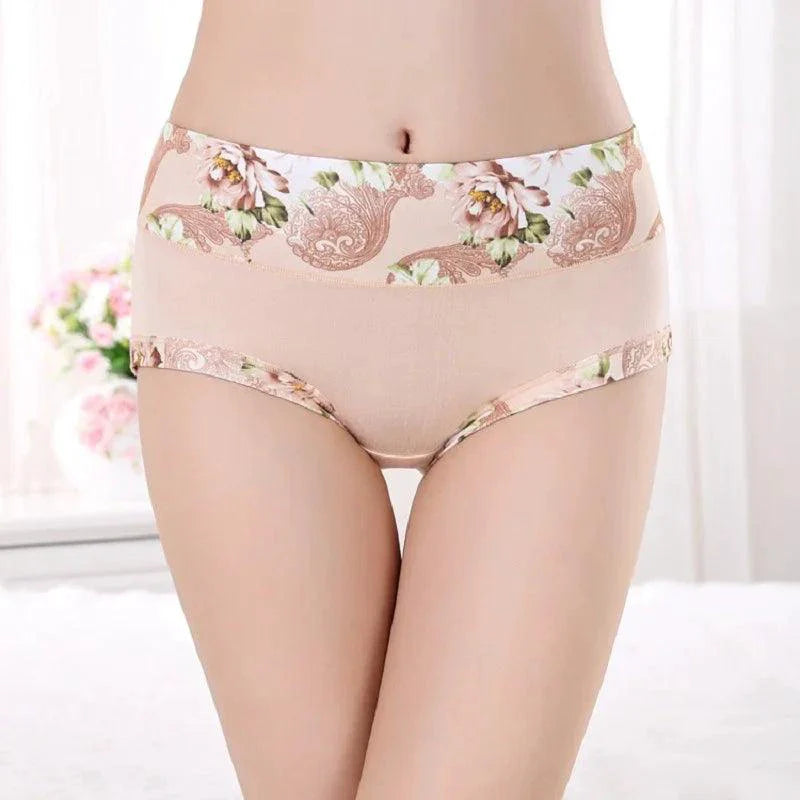 Pack de 5 Bragas de Algodón Impresas para Mujeres