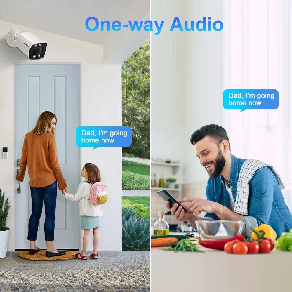 Cámara IP de 8MP: Claridad 4K, Audio Mejorado y Visión Nocturna