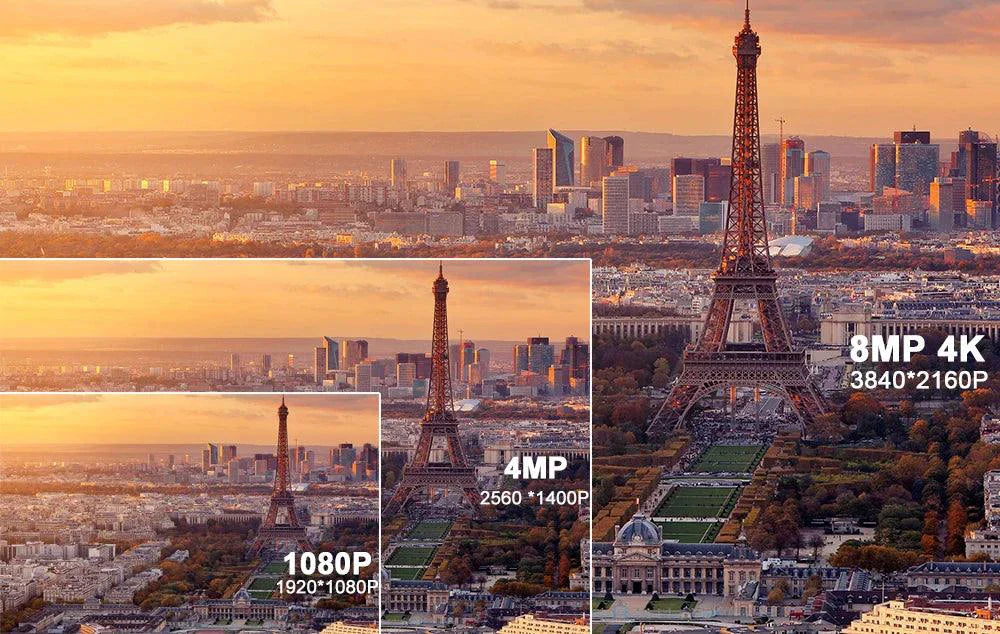 Cámara IP de 8MP: Claridad 4K, Audio Mejorado y Visión Nocturna