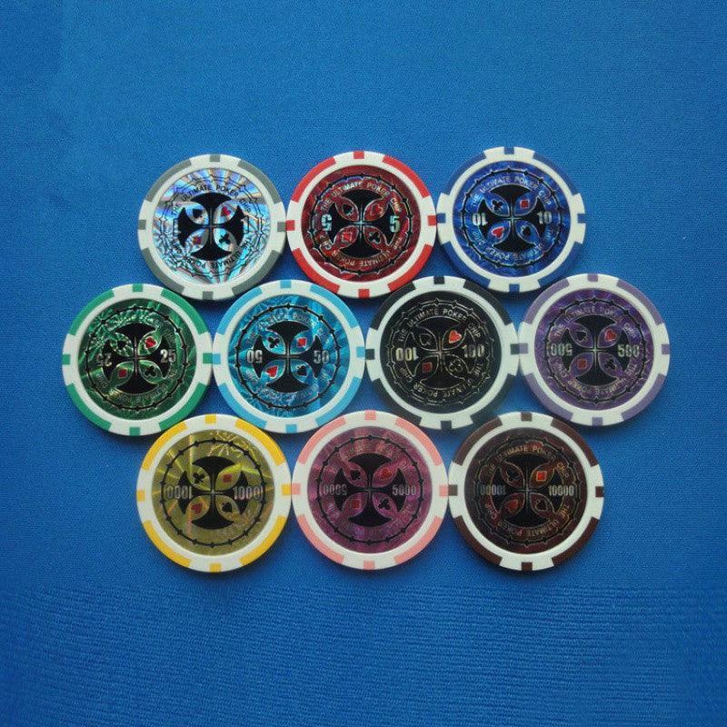 Ensemble de jetons de poker en plastique ABS de qualité supérieure à deux couleurs