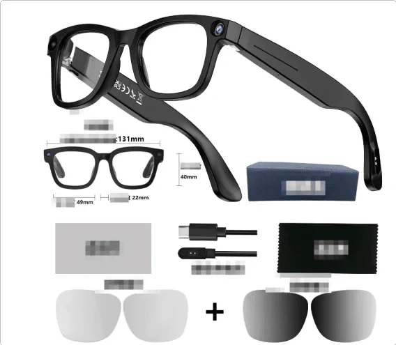 Gafas inteligentes con cámara AI para captura manos libres