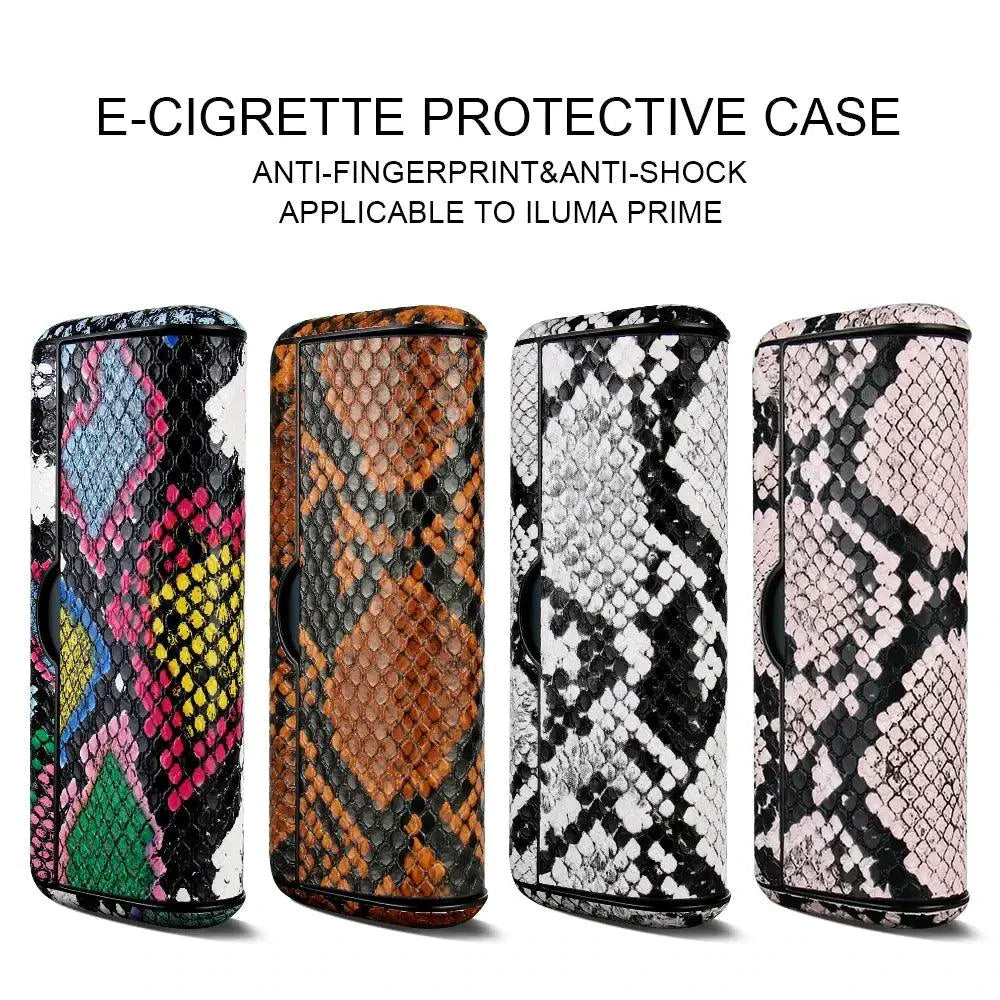 Étui en cuir à motif serpent pour appareils électroniques