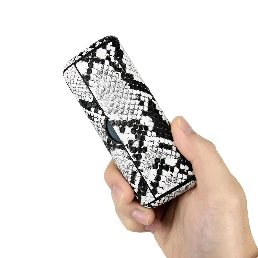 Étui en cuir à motif serpent pour appareils électroniques